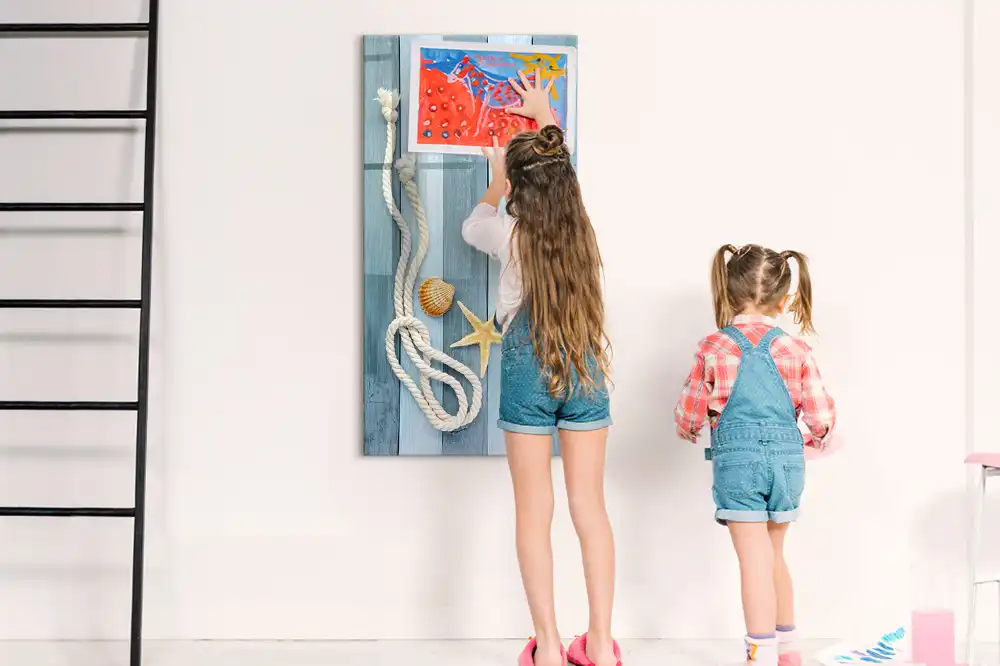 Tableau magnétique avec motifs marins pour écrire