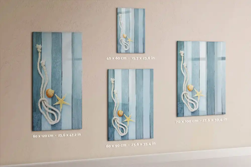 Tableau magnétique avec motifs marins pour écrire