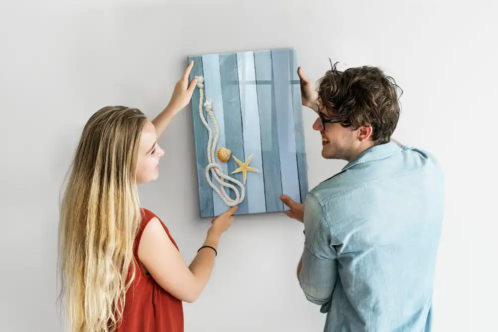 Tableau magnétique avec motifs marins pour écrire