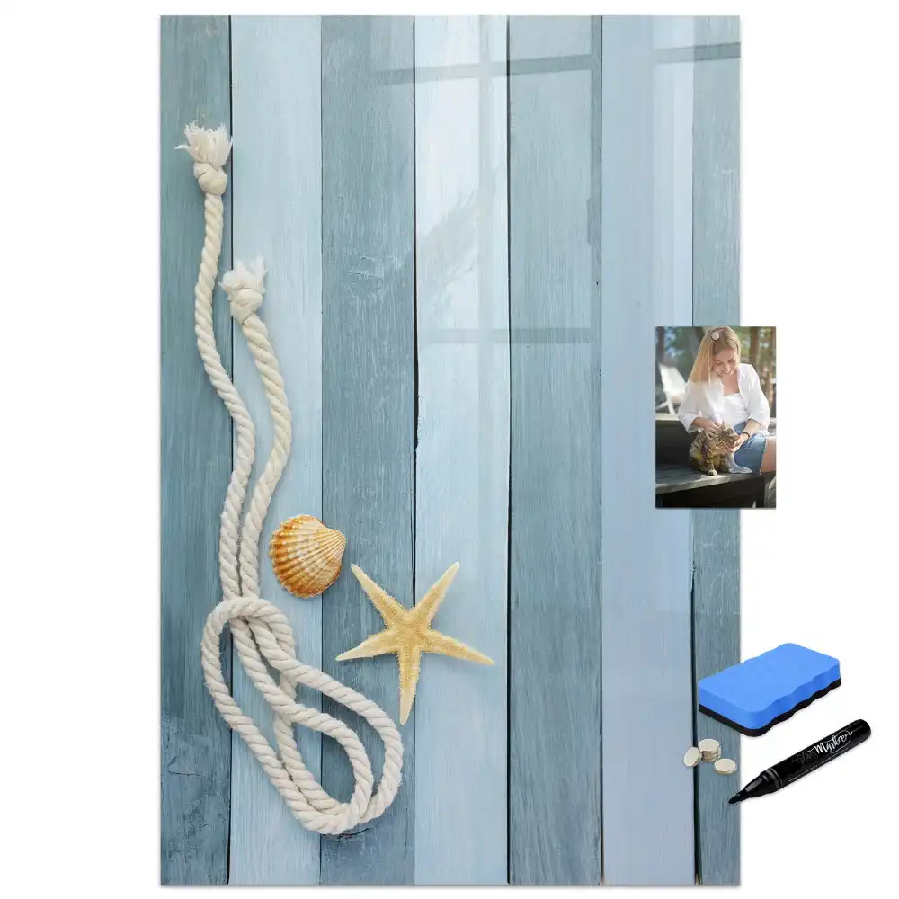 Tableau magnétique avec motifs marins pour écrire
