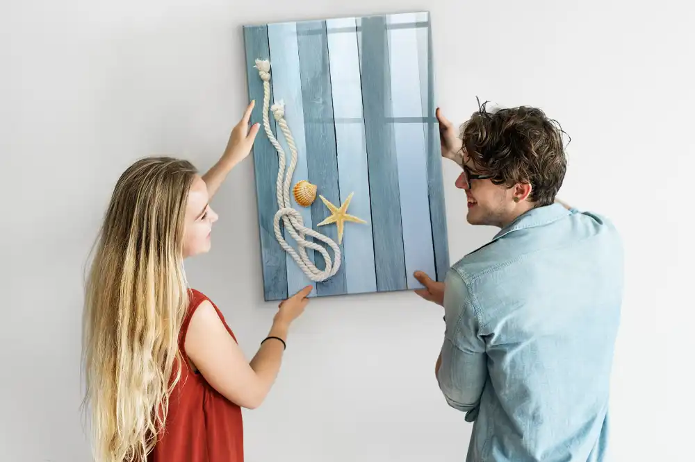 Tableau magnétique avec motifs marins pour écrire