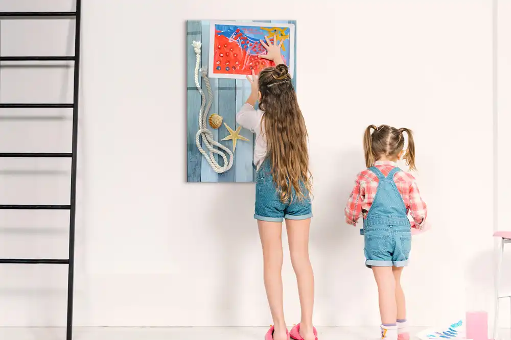 Tableau magnétique avec motifs marins pour écrire