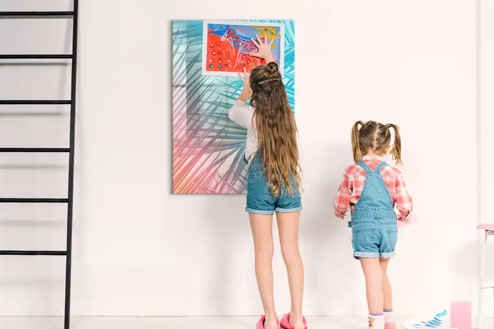 Tableau magnétique avec feutre effaçable