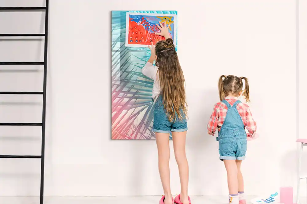 Tableau magnétique avec feutre effaçable