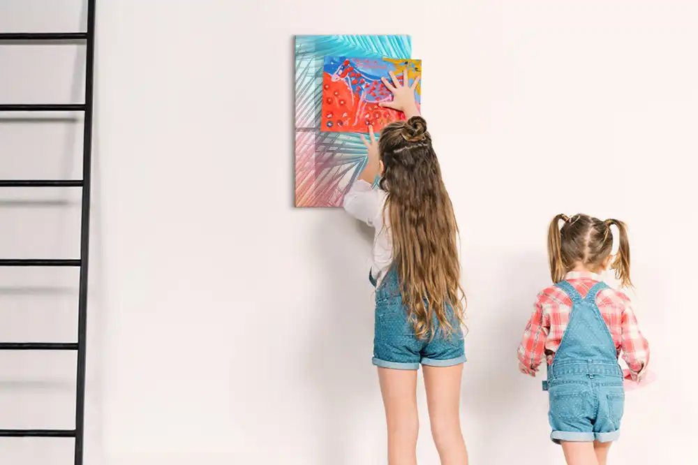 Tableau magnétique avec feutre effaçable