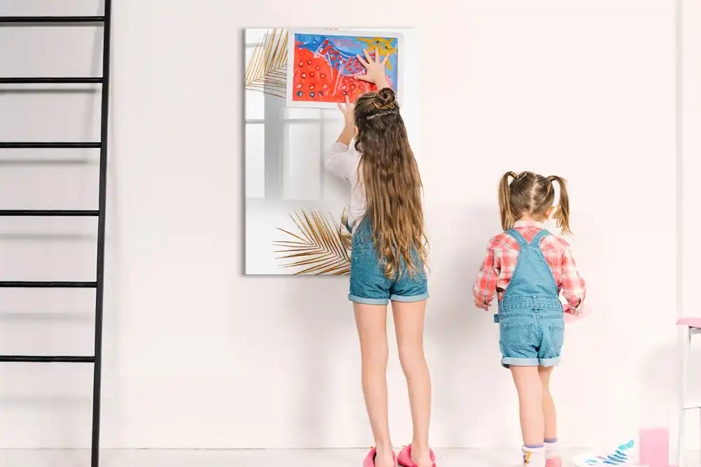 Tableau magnétique effaçable à feuilles dorées