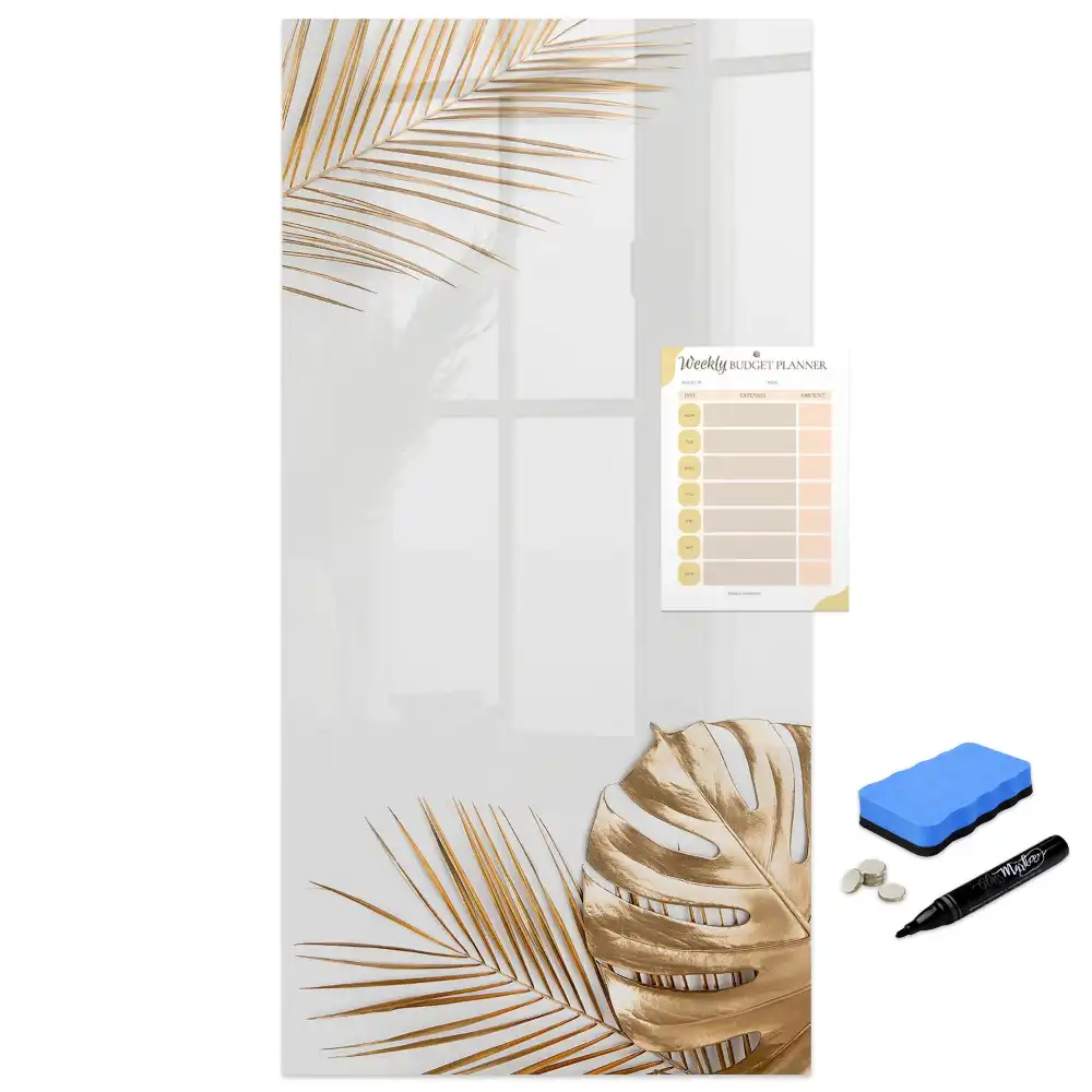 Tableau magnétique effaçable à feuilles dorées
