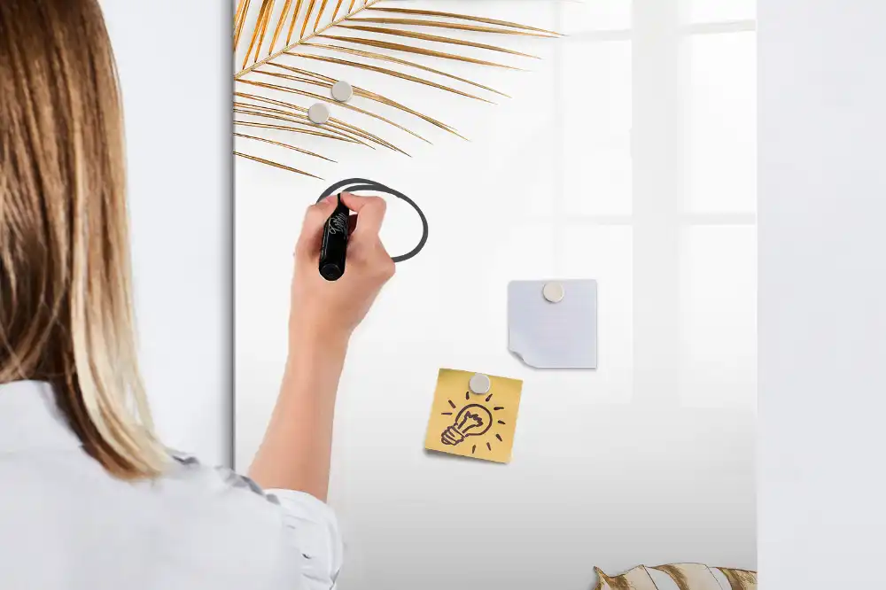 Tableau magnétique effaçable à feuilles dorées