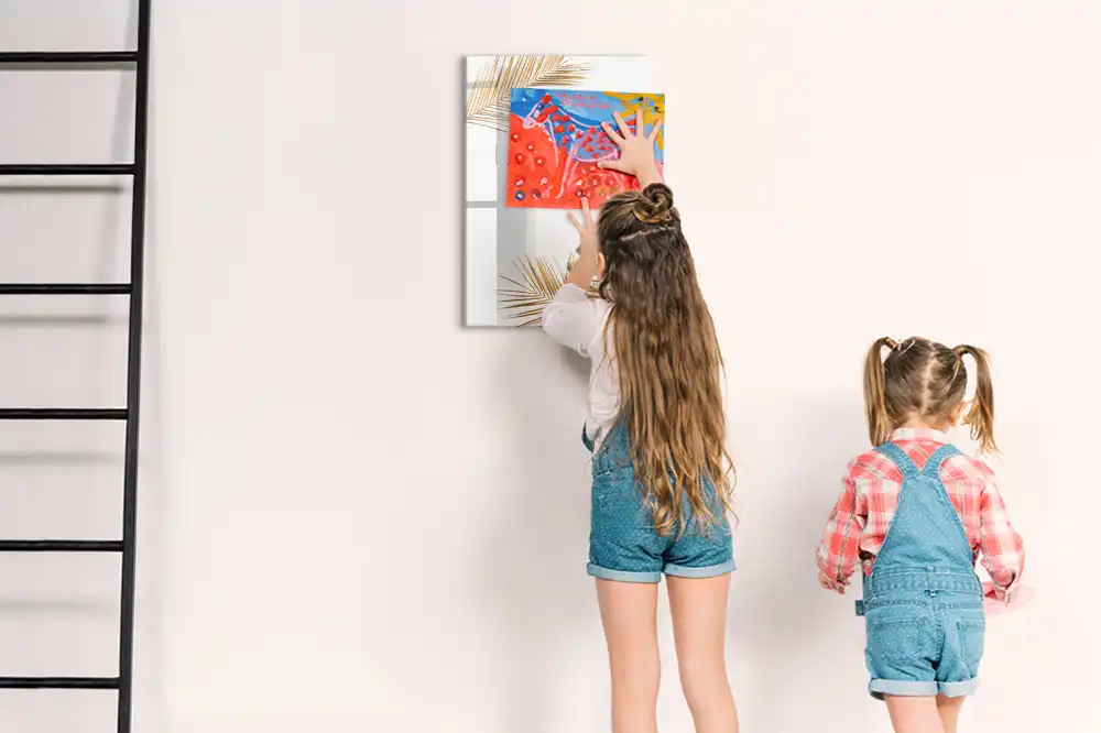 Tableau magnétique effaçable à feuilles dorées