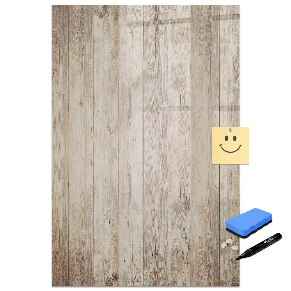 Tableau blanc magnétique effaçable à sec avec cadre en bois