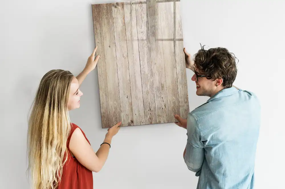 Tableau blanc magnétique effaçable à sec avec cadre en bois