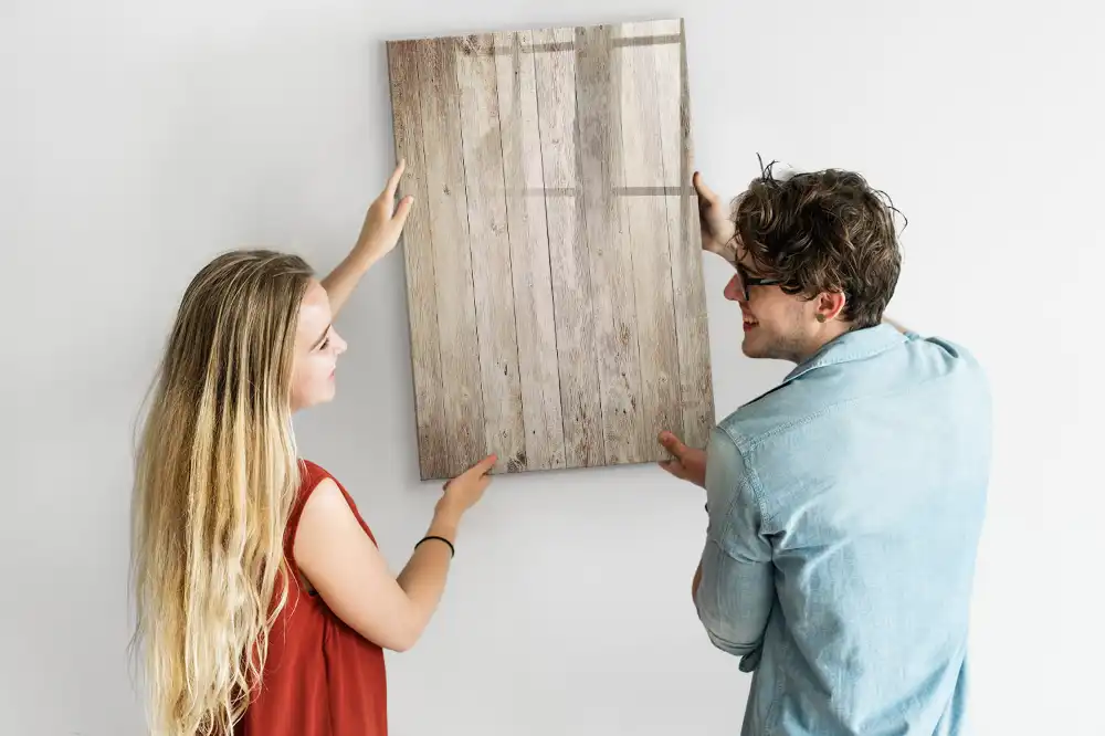 Tableau blanc magnétique effaçable à sec avec cadre en bois