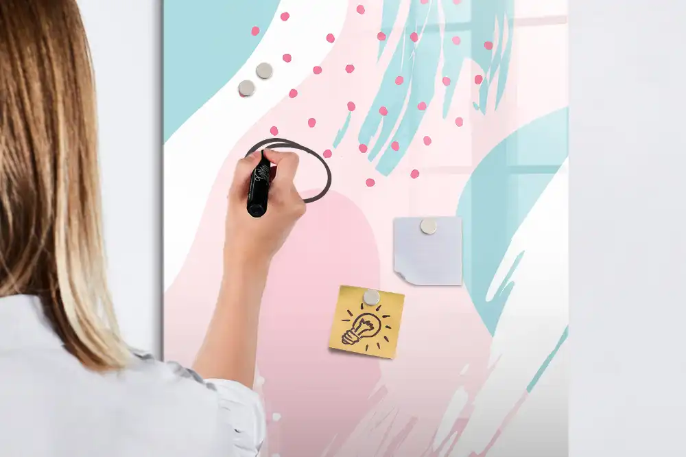 Tableau magnétique pour dessin motif abstraction stylisée