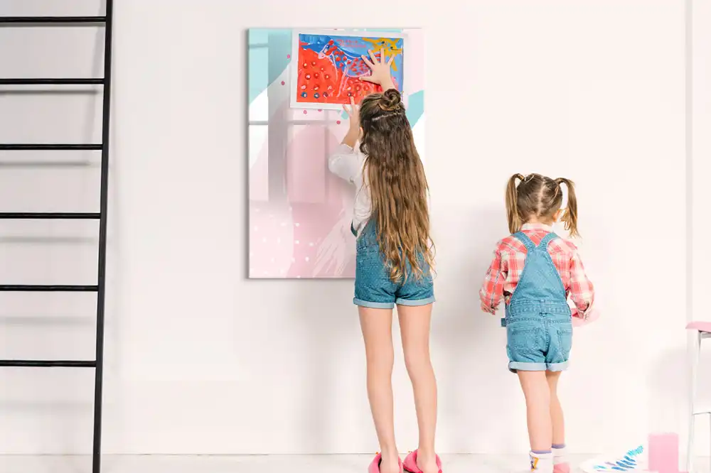 Tableau magnétique pour dessin motif abstraction stylisée
