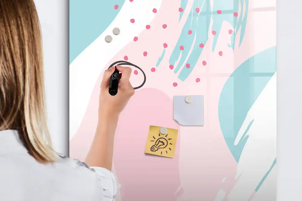 Tableau magnétique pour dessin motif abstraction stylisée
