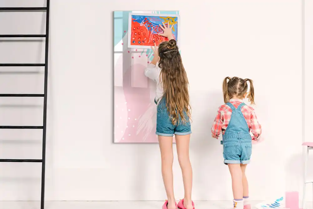Tableau magnétique pour dessin motif abstraction stylisée