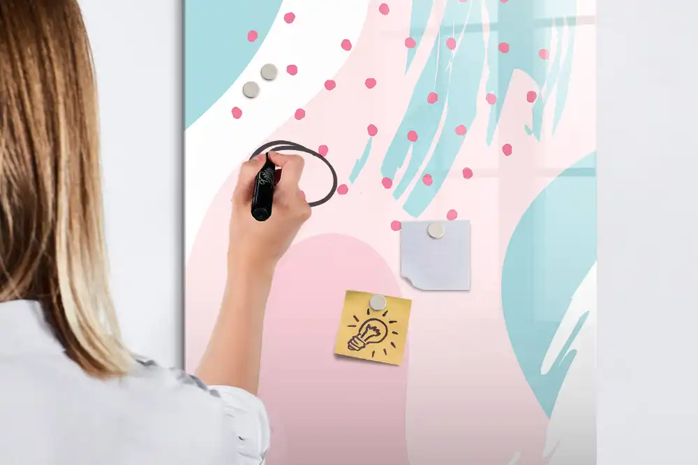 Tableau magnétique pour dessin motif abstraction stylisée