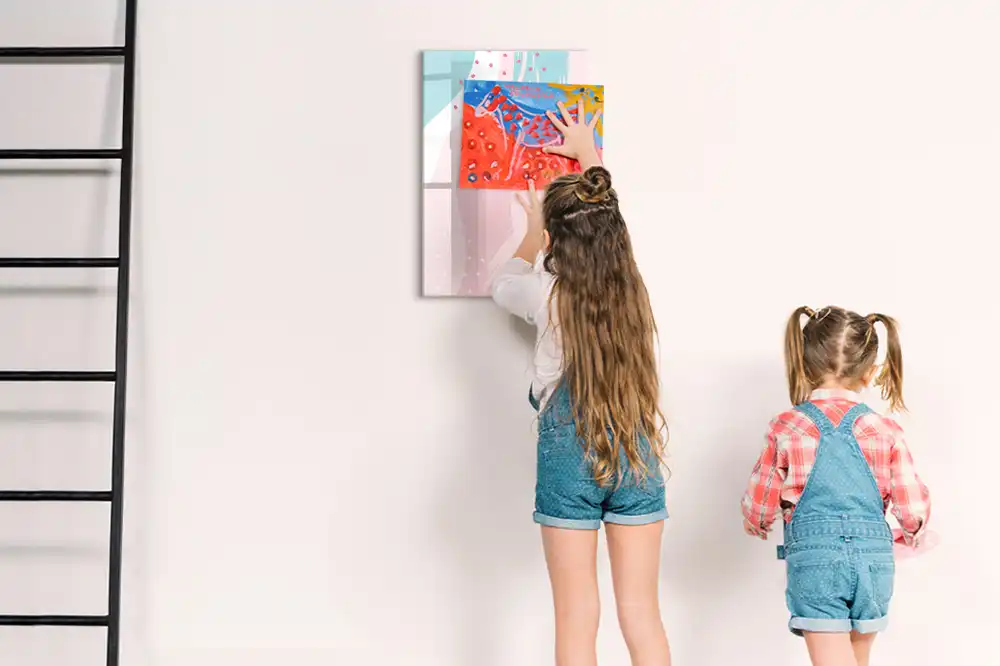 Tableau magnétique pour dessin motif abstraction stylisée