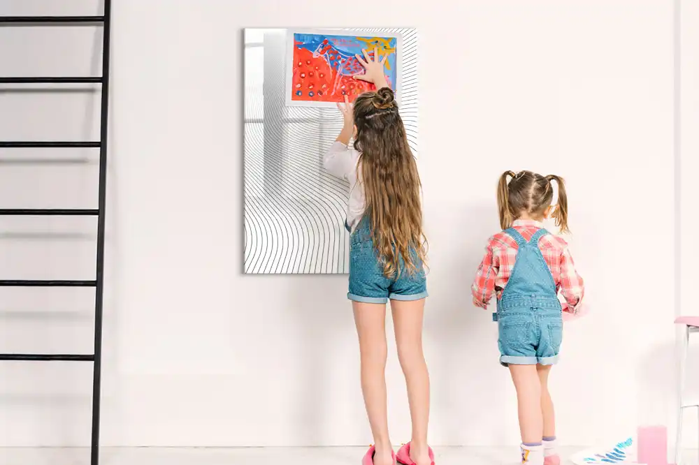 Tableau magnétique ligné pour écriture