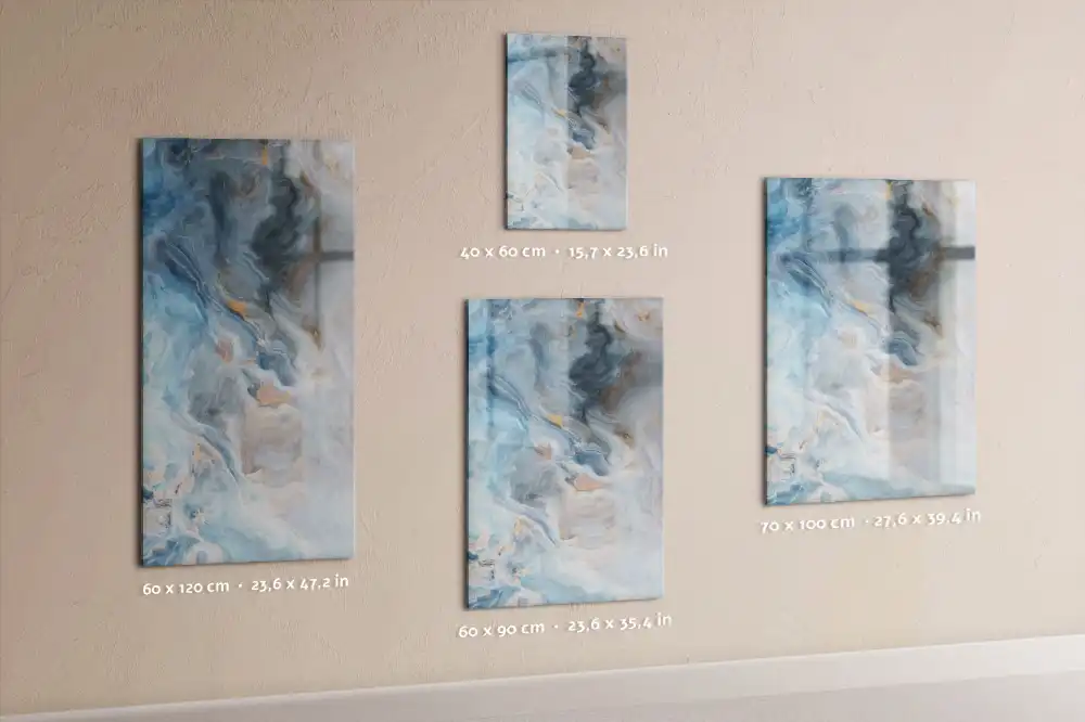 Tableau blanc magnétique effaçable à sec motif marbre
