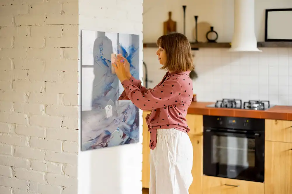 Tableau magnétique avec feutre motif peinture