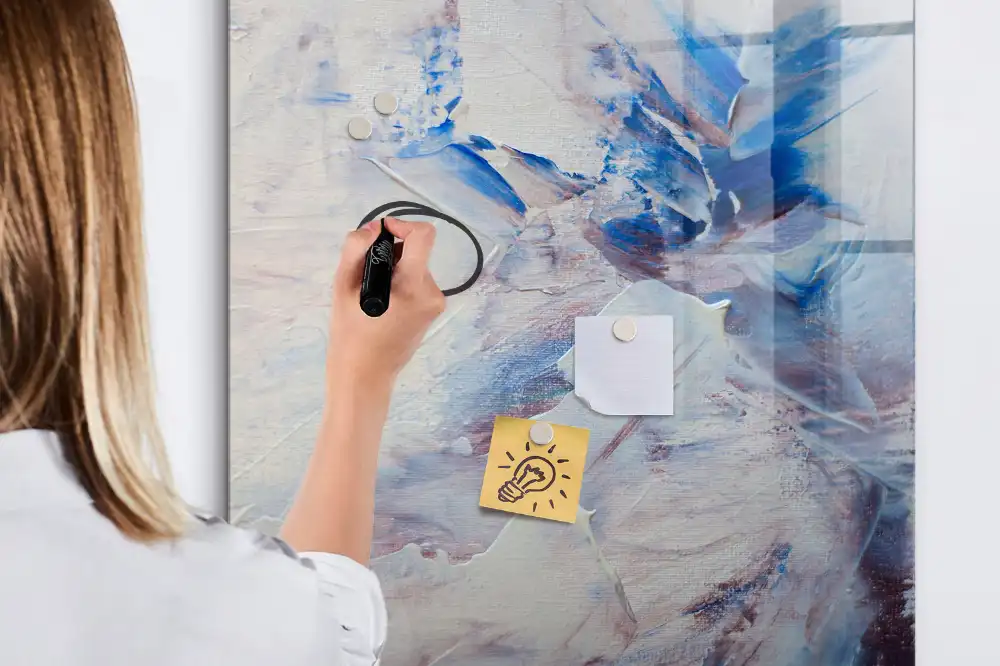 Tableau magnétique avec feutre motif peinture
