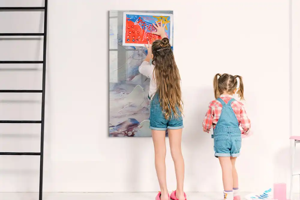 Tableau magnétique avec feutre motif peinture