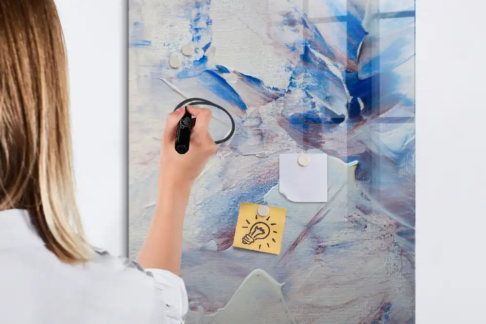Tableau magnétique avec feutre motif peinture