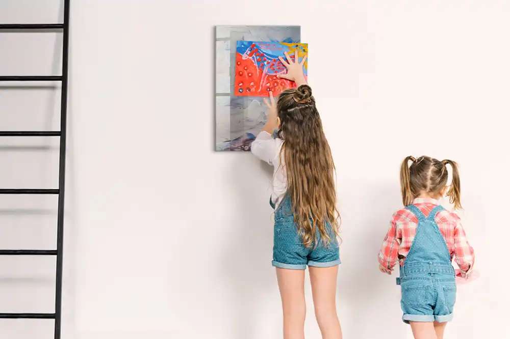Tableau magnétique avec feutre motif peinture
