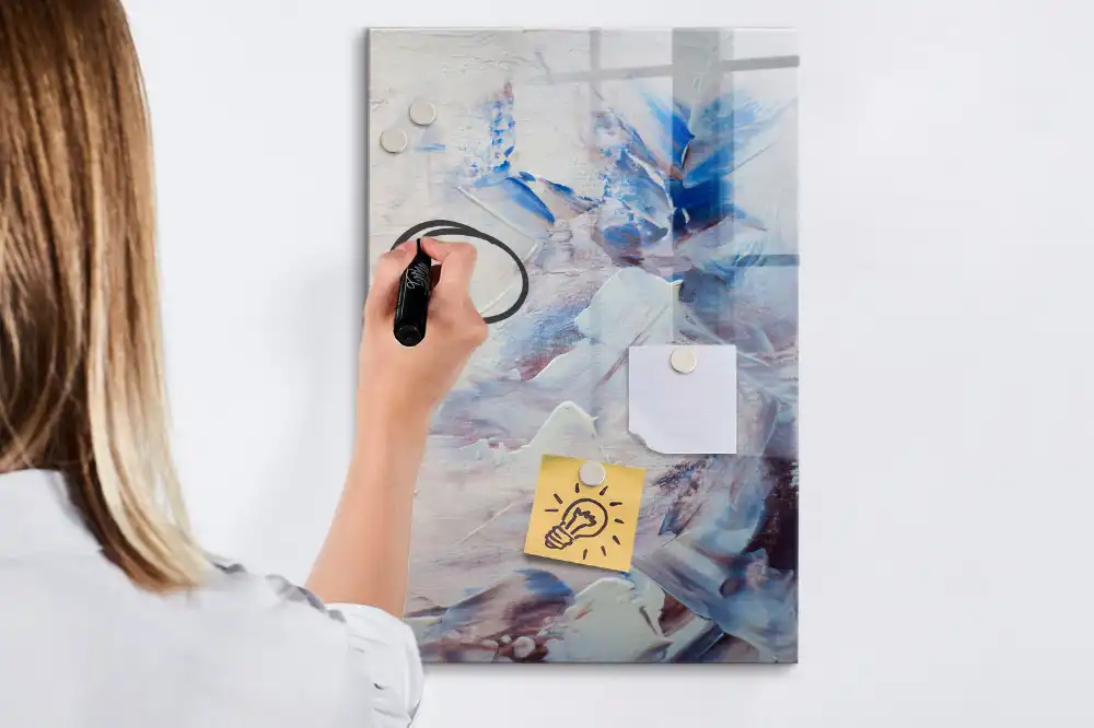 Tableau magnétique avec feutre motif peinture