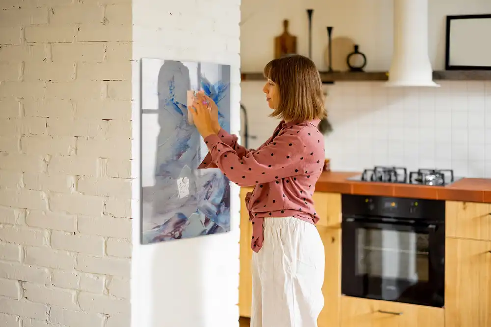 Tableau magnétique avec feutre motif peinture