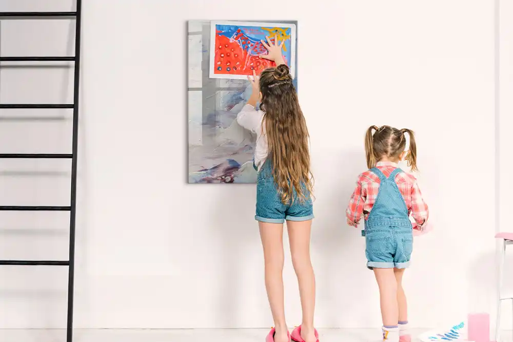Tableau magnétique avec feutre motif peinture