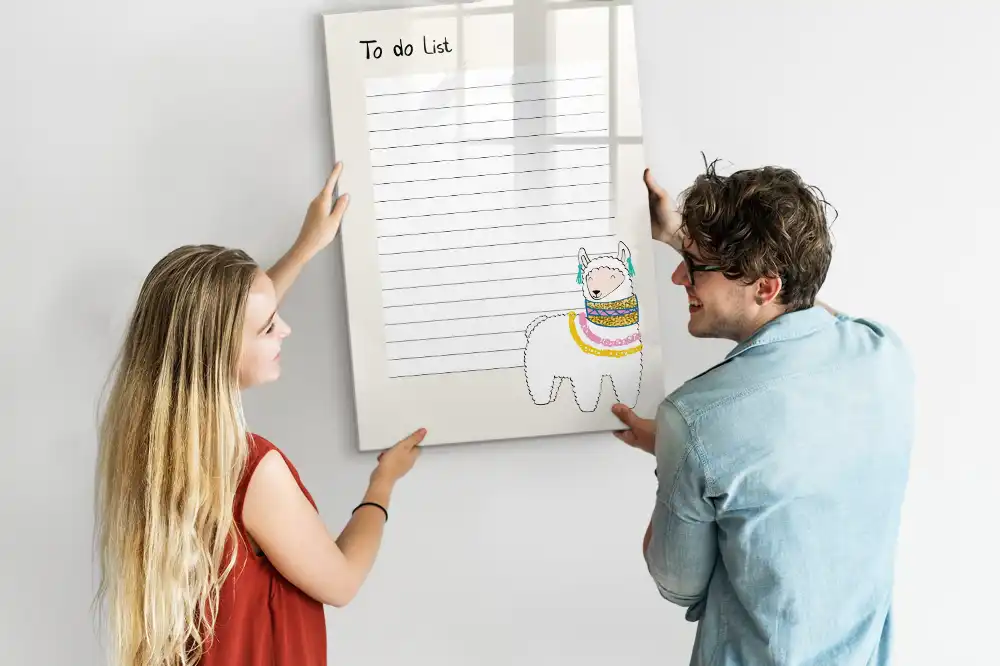 Tableau magnétique pour dessin et livre de souhaits