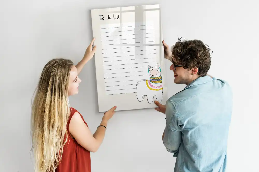 Tableau magnétique pour dessin et livre de souhaits