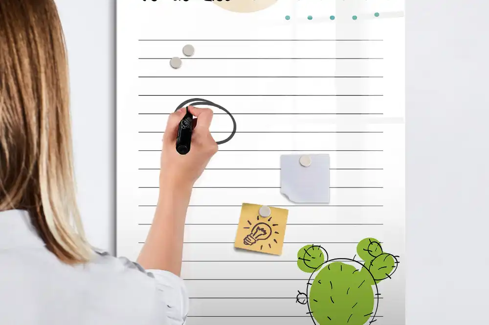 Tableau magnétique effaçable pour liste de choses à faire