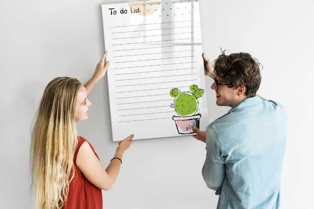 Tableau magnétique effaçable pour liste de choses à faire