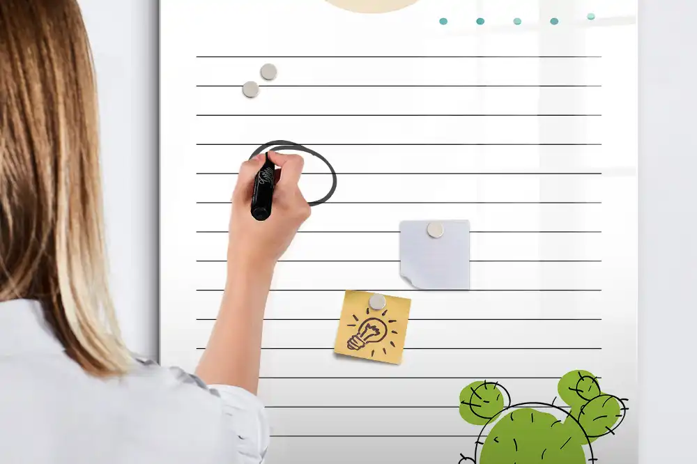 Tableau magnétique effaçable pour liste de choses à faire