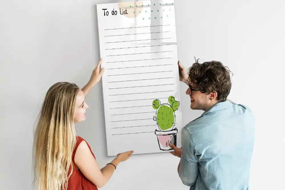 Tableau magnétique effaçable pour liste de choses à faire