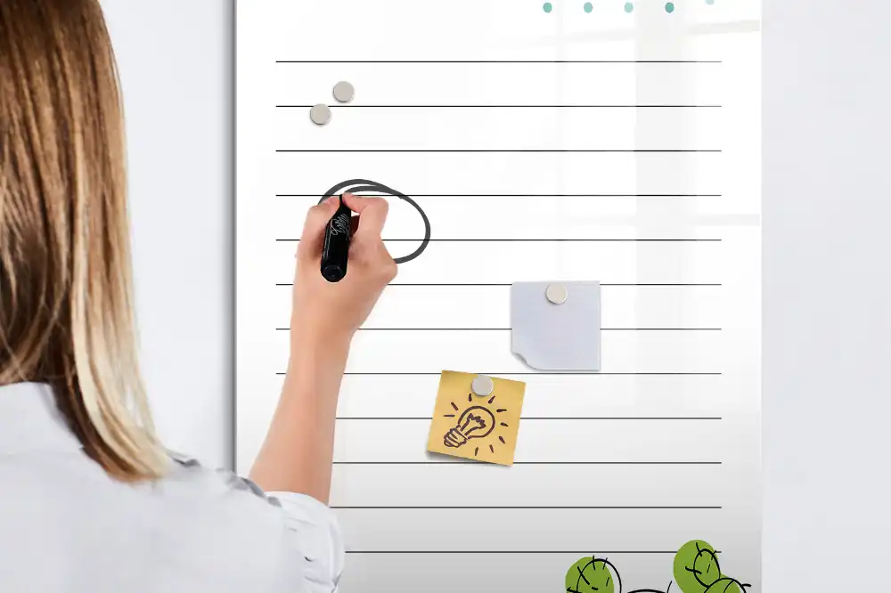 Tableau magnétique effaçable pour liste de choses à faire