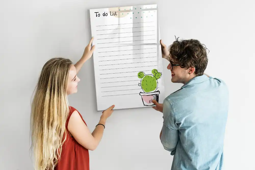 Tableau magnétique effaçable pour liste de choses à faire