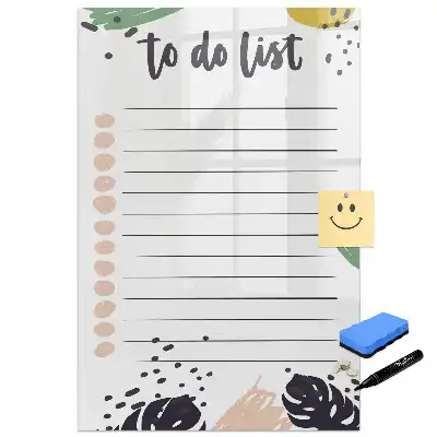 Tableau blanc magnétique effaçable à sec pour organisation de tâches