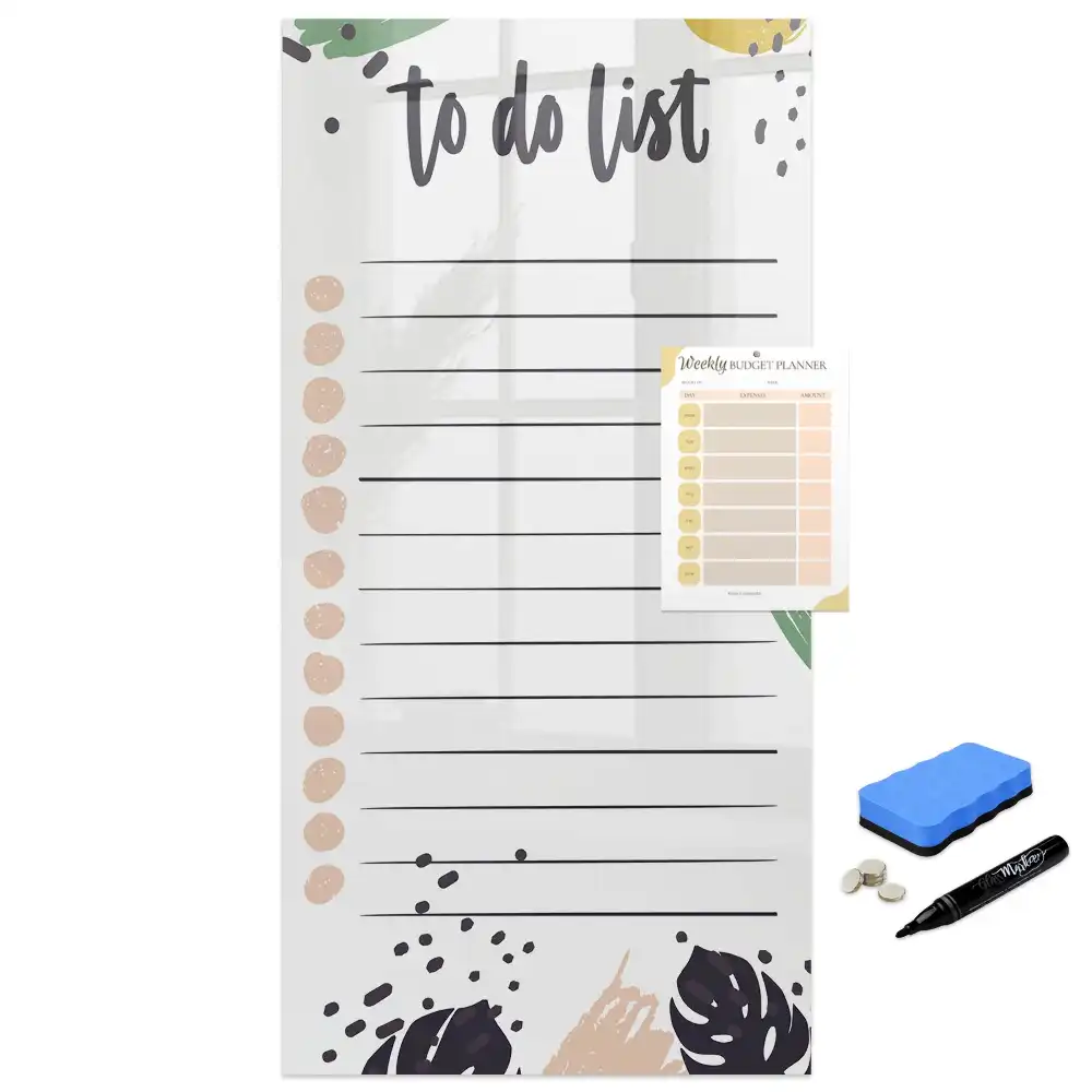 Tableau blanc magnétique effaçable à sec pour organisation de tâches
