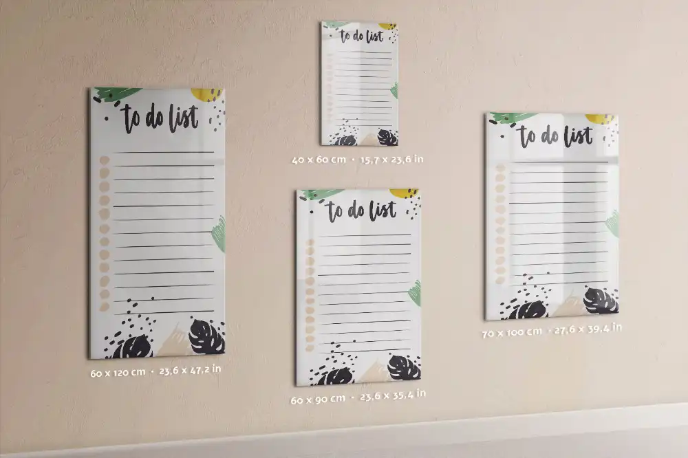 Tableau blanc magnétique effaçable à sec pour organisation de tâches