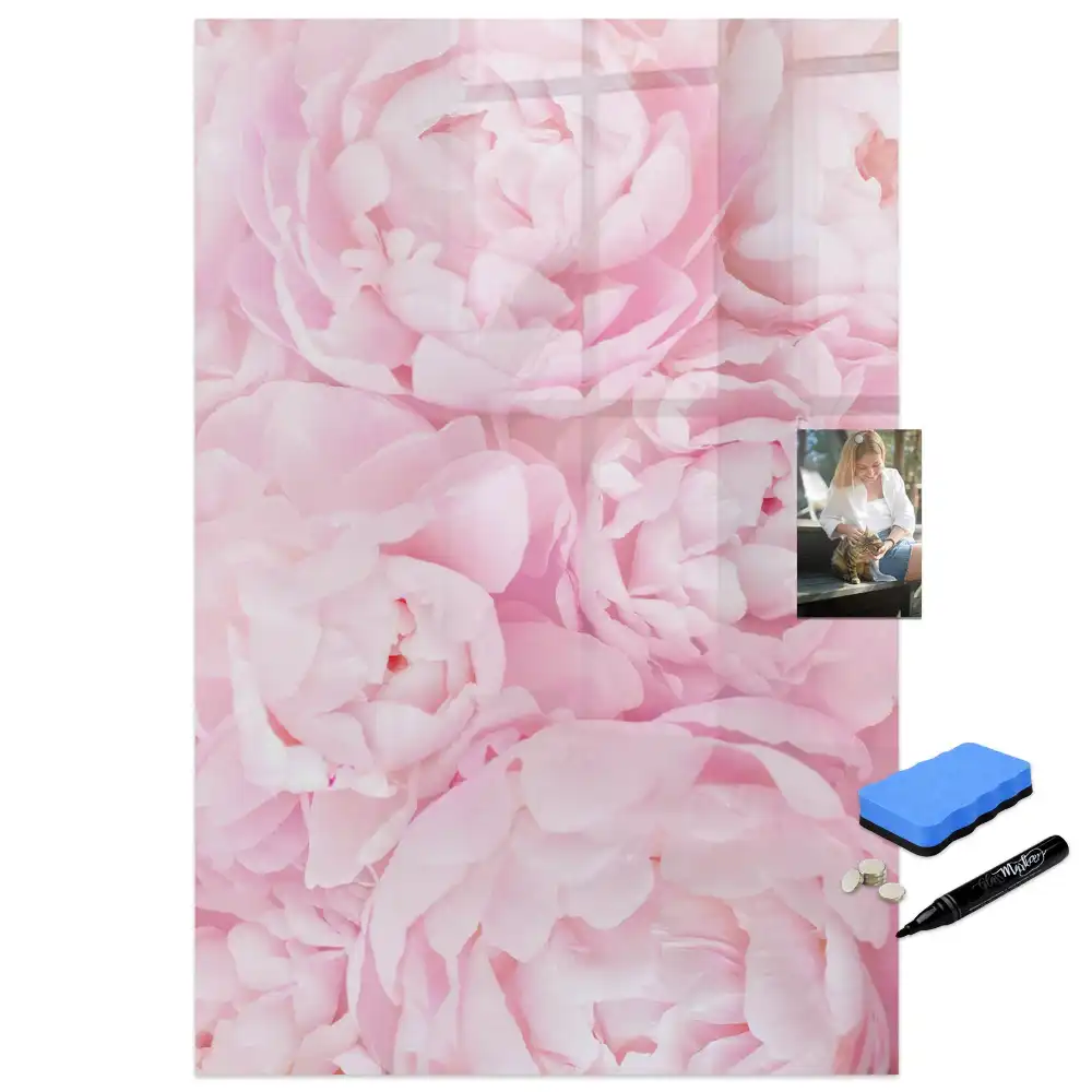 Tableau magnétique avec feutre motif fleurs de fête