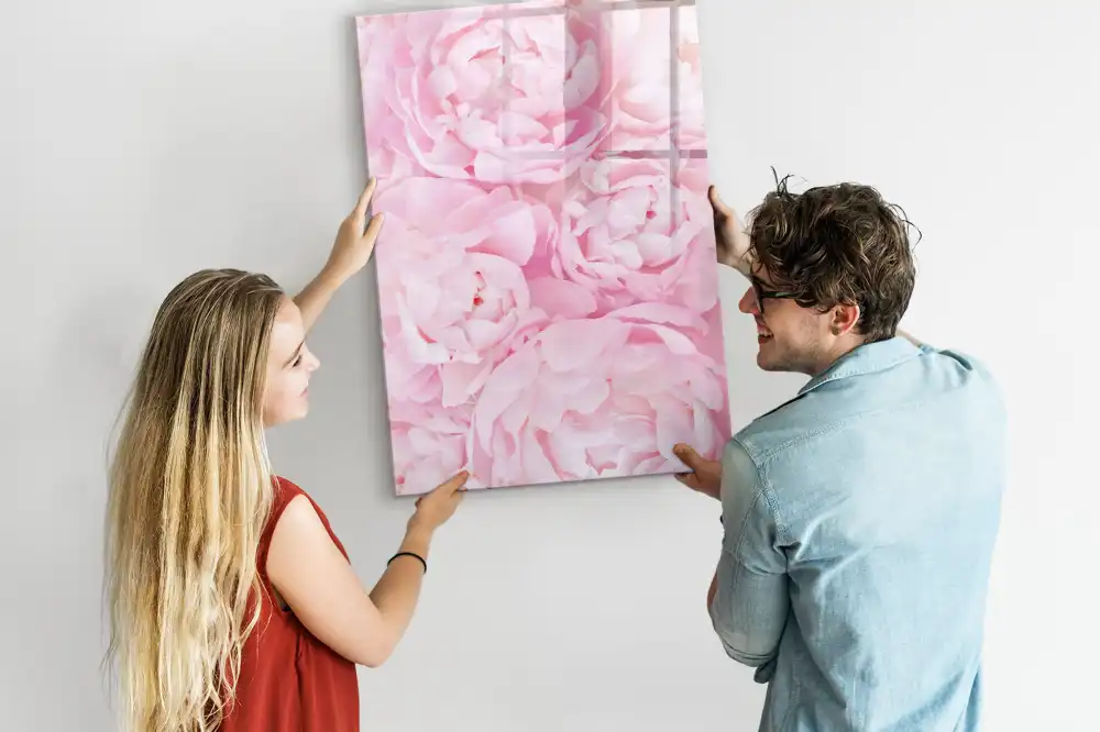 Tableau magnétique avec feutre motif fleurs de fête