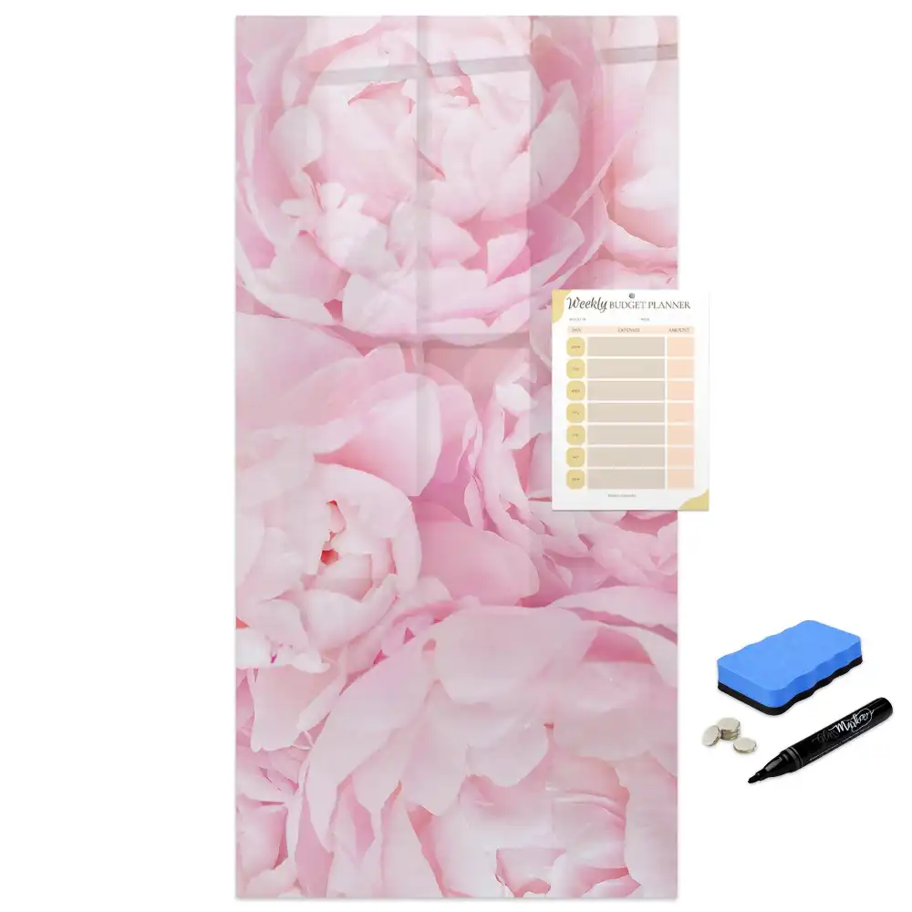 Tableau magnétique avec feutre motif fleurs de fête