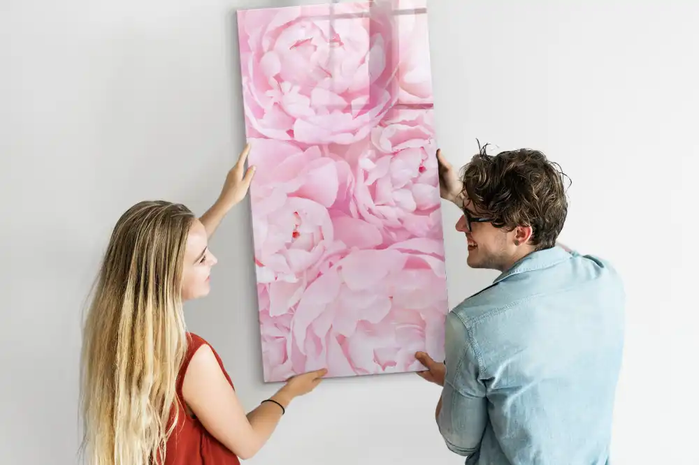 Tableau magnétique avec feutre motif fleurs de fête