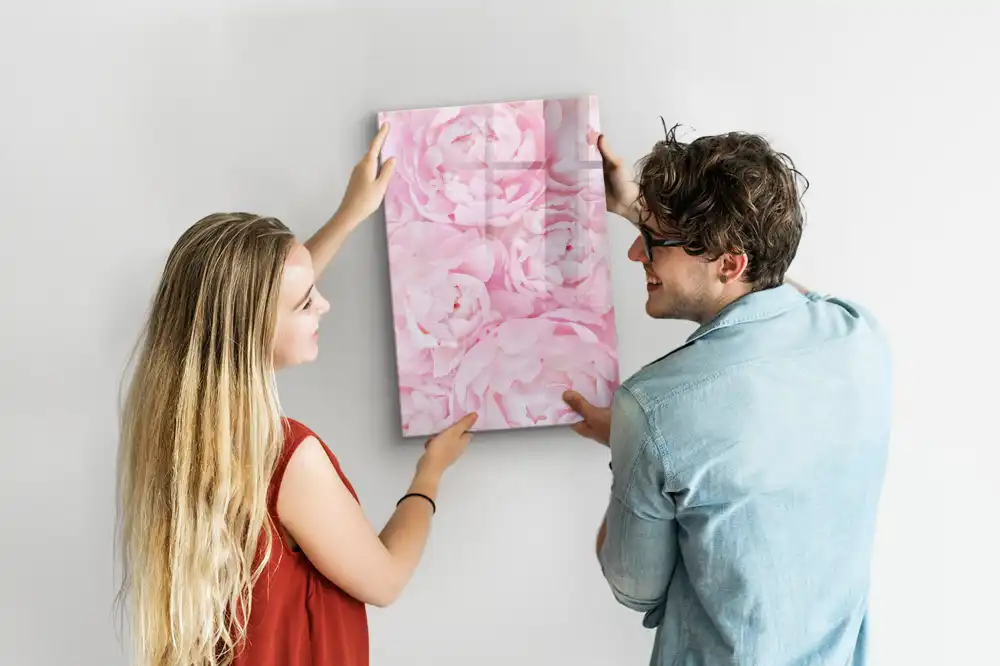 Tableau magnétique avec feutre motif fleurs de fête