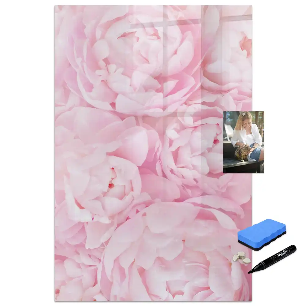 Tableau magnétique avec feutre motif fleurs de fête