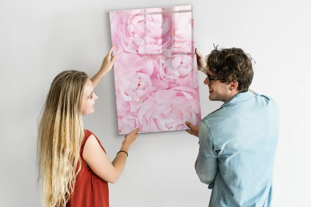 Tableau magnétique avec feutre motif fleurs de fête